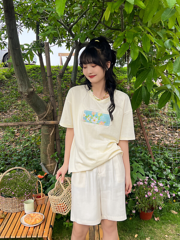 [rong'er family] Korean Flower Print Shirt 92365\hjy