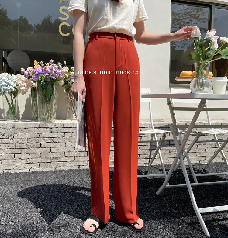 In early summer! [juice] simple and versatile straight tube mop pants j1908-1\ll