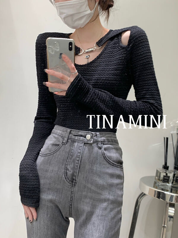 [tinamini] short shirt with iron button design m0058\hjy