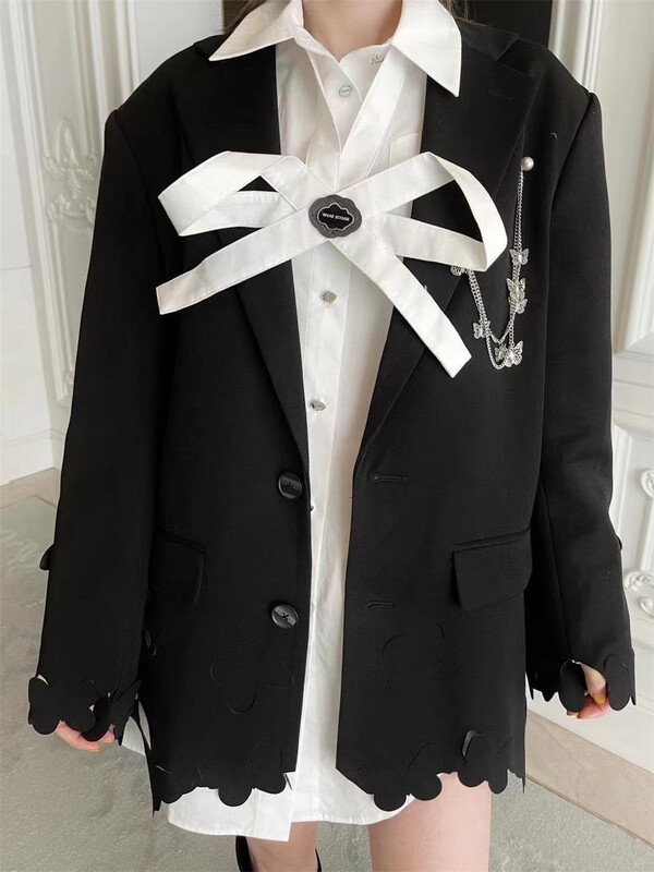 New year in early spring! [m.zz] small and loose retro western style shirt (with detachable bow tie) ys1-8217\lsw