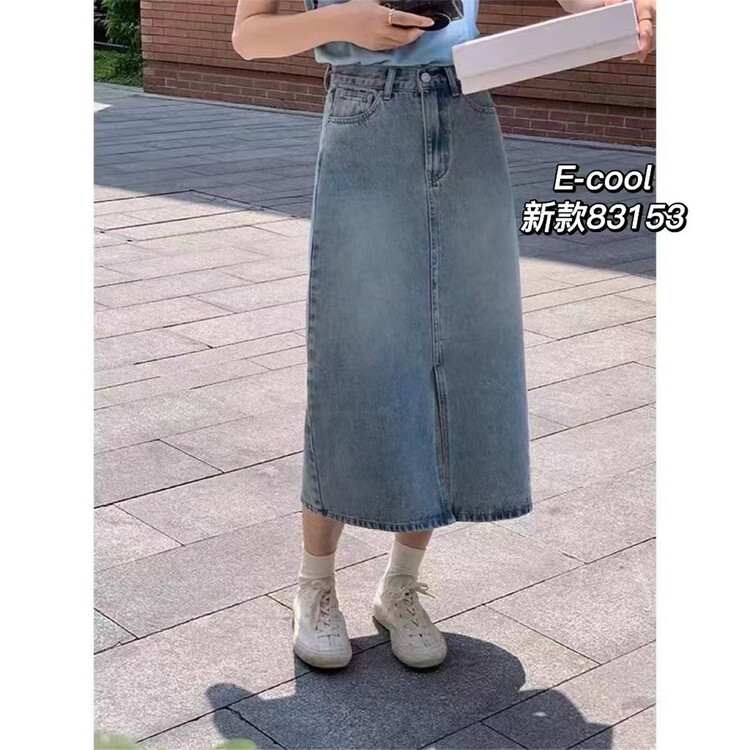 [clothes and jeans] Korean version net version cowboy skirt 83153\hjy