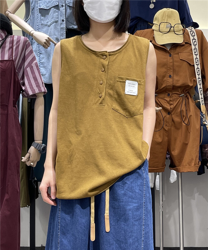 [original by hnhl] round neck comfortable versatile vest / suspender (only selling vest) 137\l