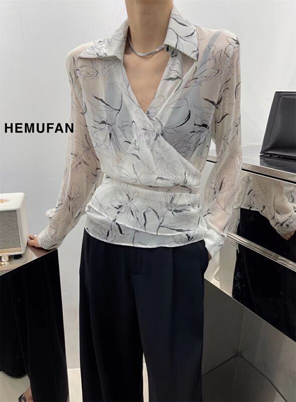 [hemufan hemufan] advanced printed one piece shirt h3007\l