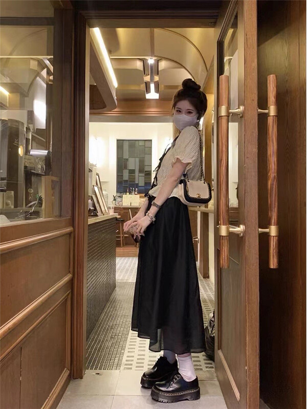 [MS studio] silk like simple versatile skirt 242\pcz