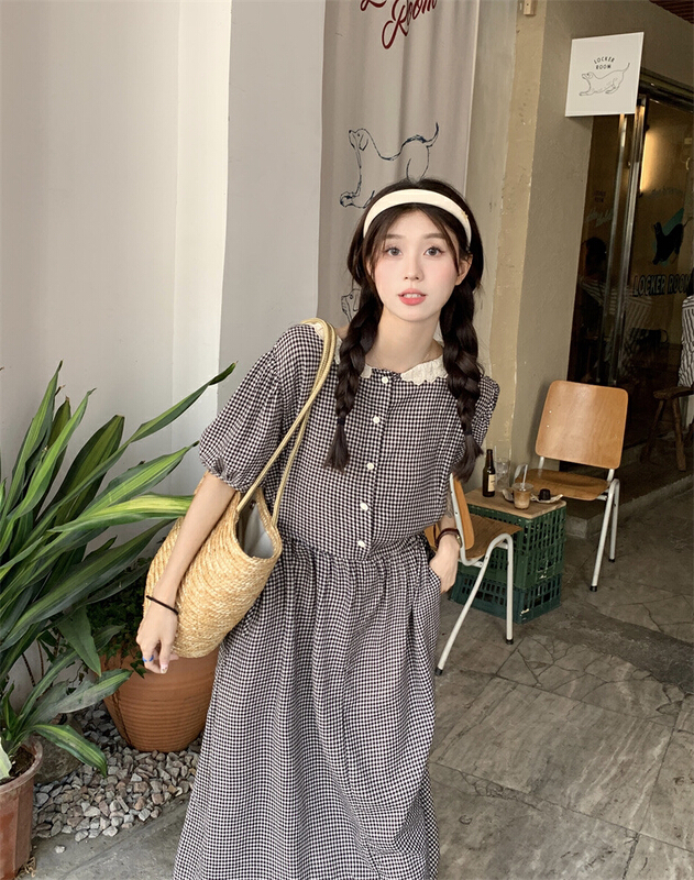 [Dai Dai] Plaid lace two-piece dress 4910\hbx