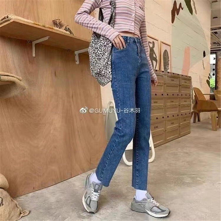 [Gu Muyu] Korean casual skinny jeans ys2-a908\zsy
