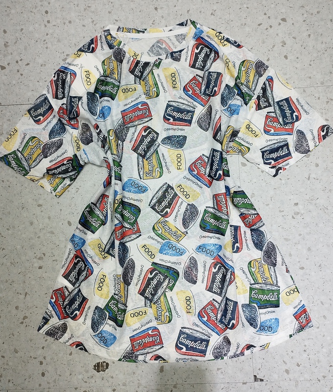[Irene] round neck loose print short sleeve T-shirt 2375\wtt