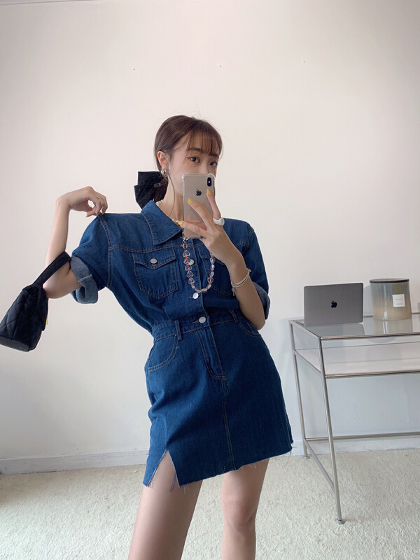 [Vanessa] fashion small design contrast stitch dress 6317\ozq