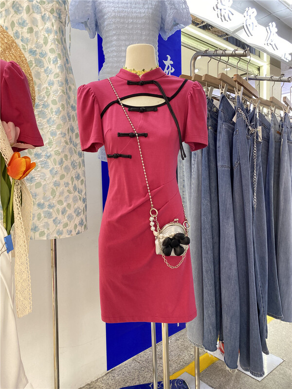 [y.x] temperament national style waist dress 5368\hjy