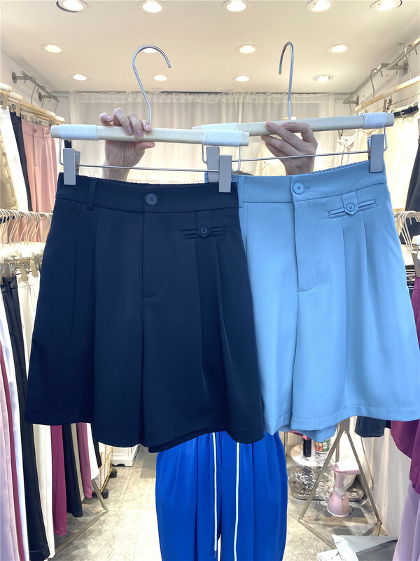 [xiaohanfeng] back elastic waist versatile clean casual shorts 9058\zjy