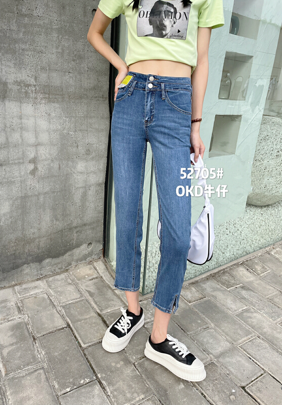 [okd] straight tube versatile Korean denim shorts 52705\zxl