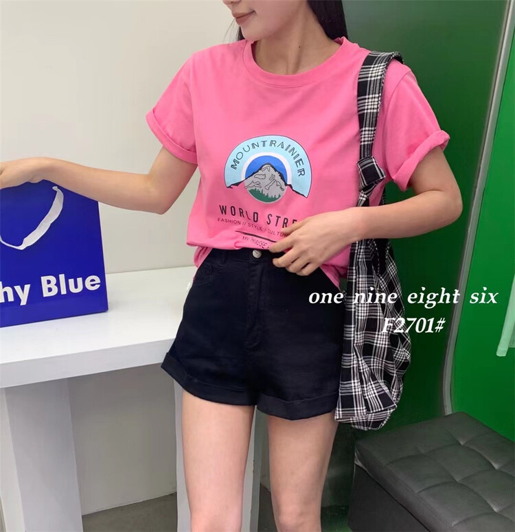 [1986] casual simple comfortable versatile short sleeve T-shirt 3701\xyy