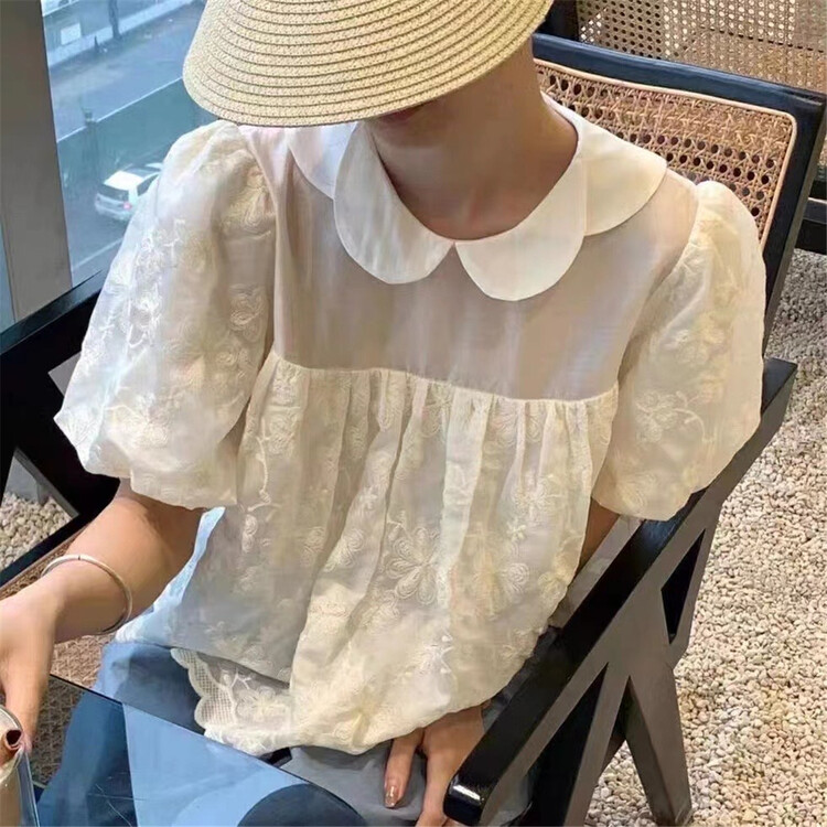 [orange] French style baby collar shirt ys1-8918\hbx
