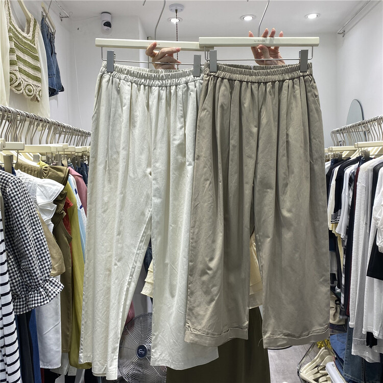[IU room] wide leg versatile solid casual pants 6107\xyy
