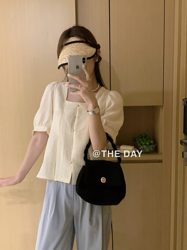 [the day] Hanfeng love pleated shirt 8993\ll
