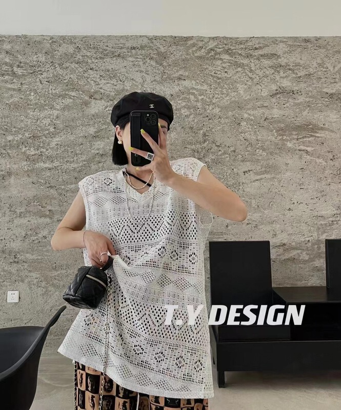 [77.studio] lace sleeveless solid vest 0201\wtt