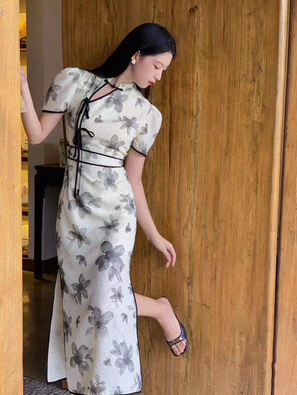 [AI Shang] National elegant cheongsam dress 98209\hjy