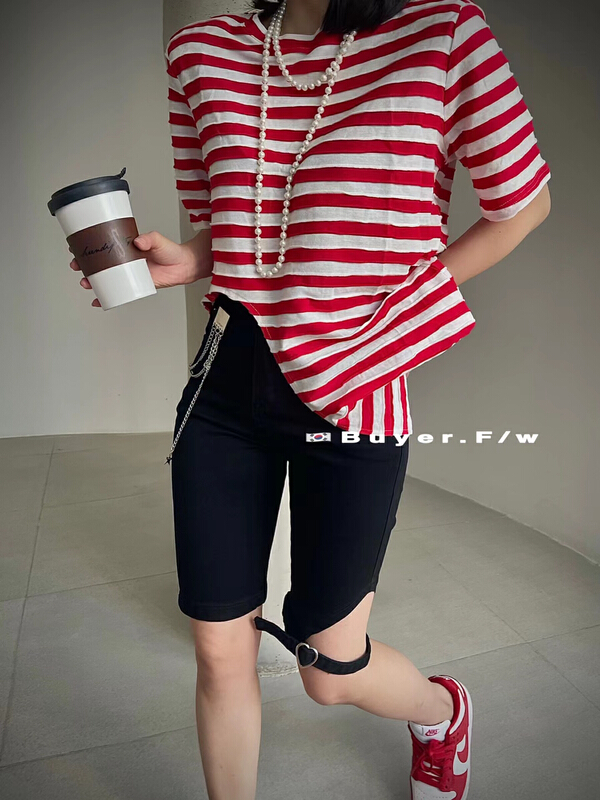 [MCC] hanging chain versatile fashion skinny jeans 9173\wtt