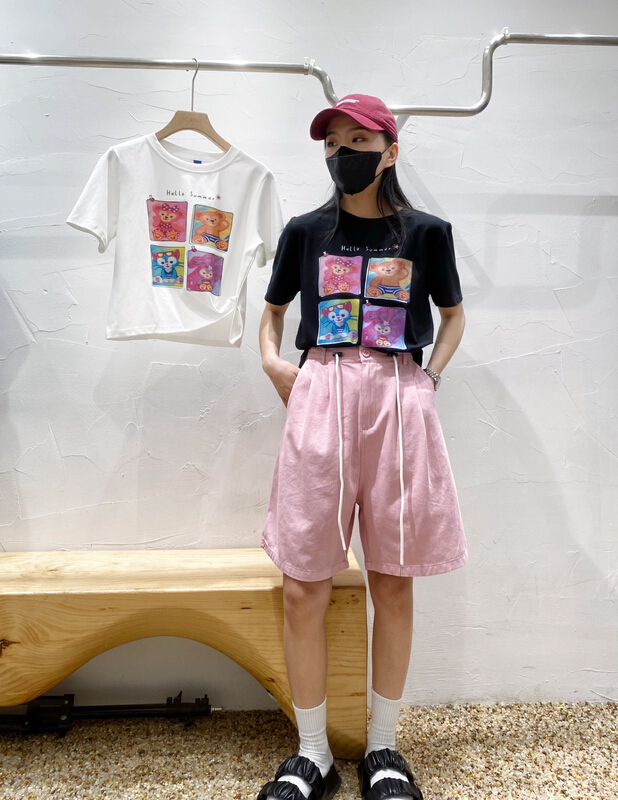 [ycnana] Korean casual bear short sleeve T-shirt 98170\lsw