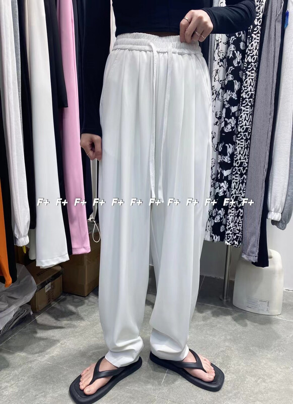 【F】 Drawstring casual simple trousers 1393\hbx