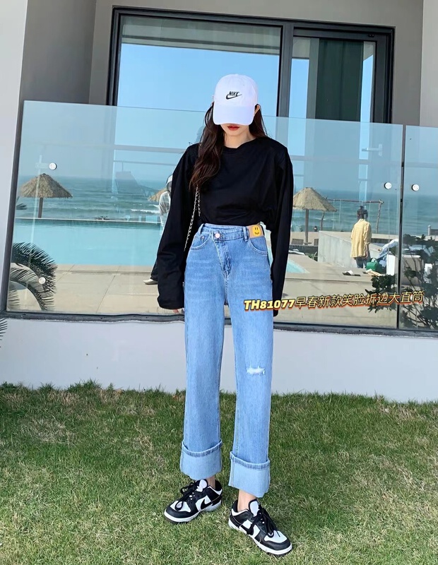 New year in early spring! [T.H] Korean loose straight jeans 81077\lsw