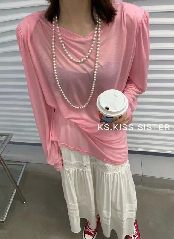 In early summer! [K.X] Korean version versatile Pullover sunscreen shirt 9392\wtt
