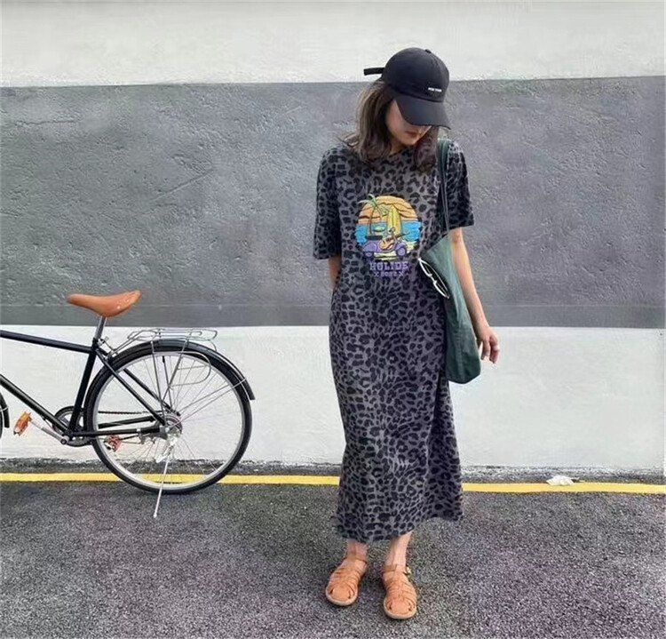 [we home] leopard print casual fashion dress 2159\l