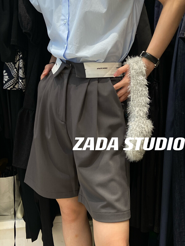[Zada] simple loose contrast collar pants 3280\wtt