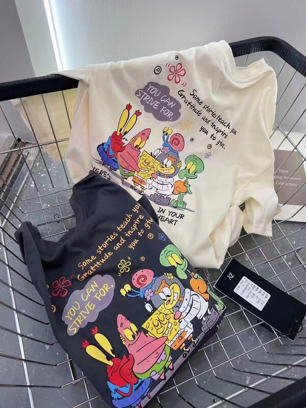 [ZY] front and back cartoon printed short sleeve T-shirt ys2-601\wtt