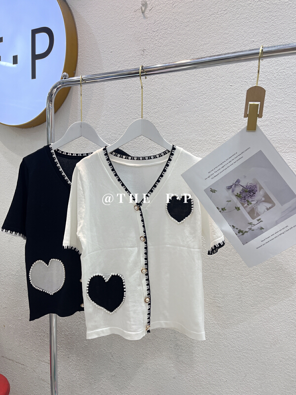[f · P] small fragrance nail bead versatile fashion knitted cardigan ww9033\hbx