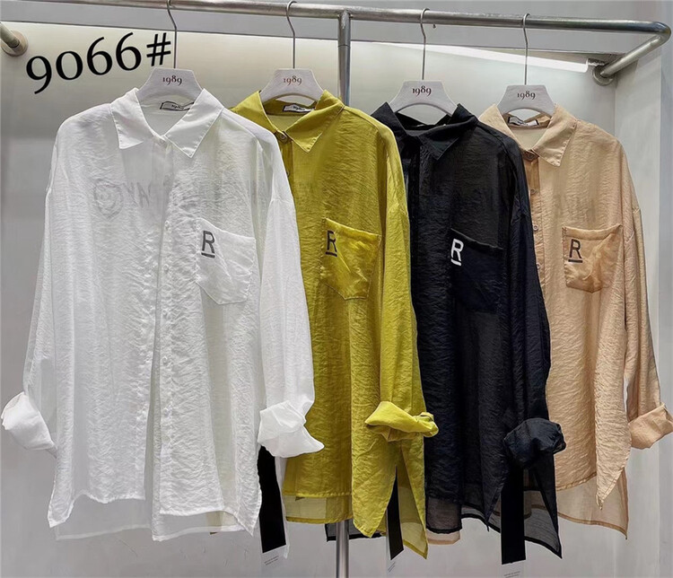 [1989] letter comfortable single breasted shirt 9066\l
