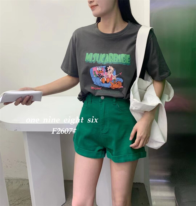 [1986] letters loose and versatile short sleeve T-shirt 2607 \xyy