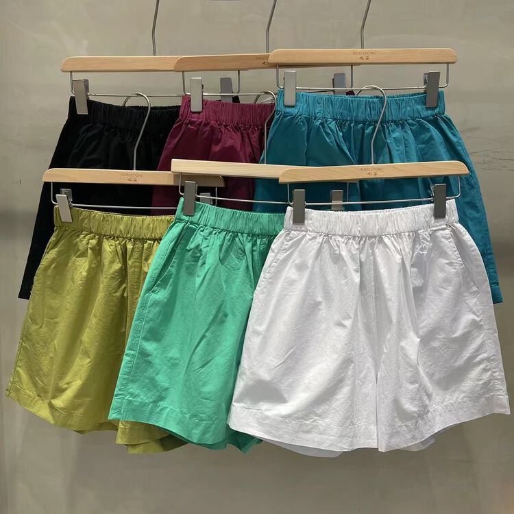 [fabric] versatile simple elastic waist casual shorts 862031\l