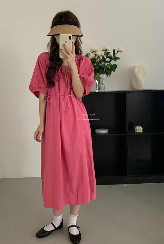 [jin.c] Korean loose small fresh dress (with waist rope) z1536\xyy