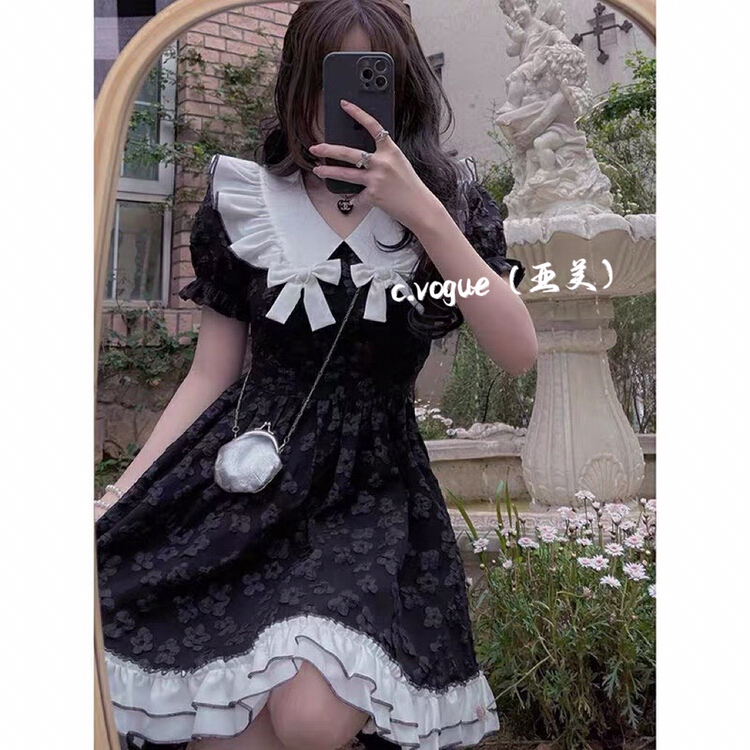 French cute college style lolly dress 3892\pcz