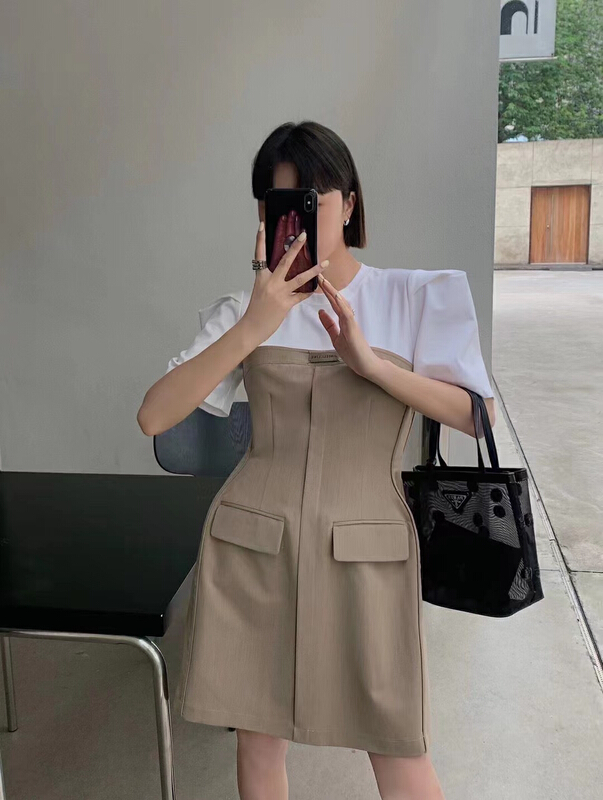 [mi ni] fake two pieces of temperament fashion dress 1128\pcz
