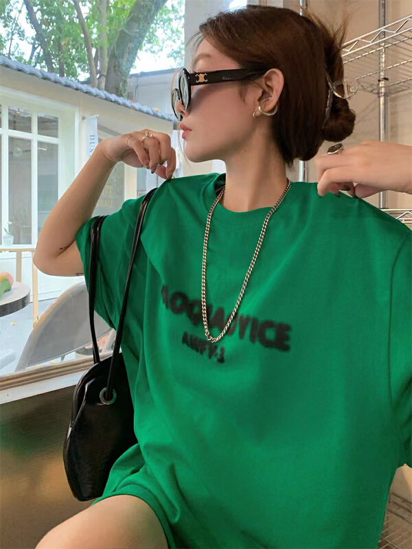 [ta+] fashion round neck letter printed short sleeve T-shirt 08183\xyy