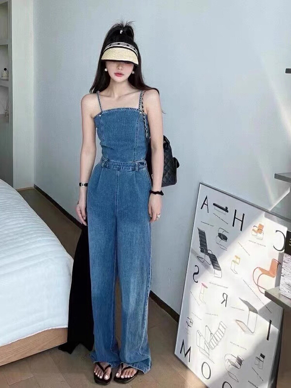 [M.H] Korean versatile denim Jumpsuit 8441\pcz