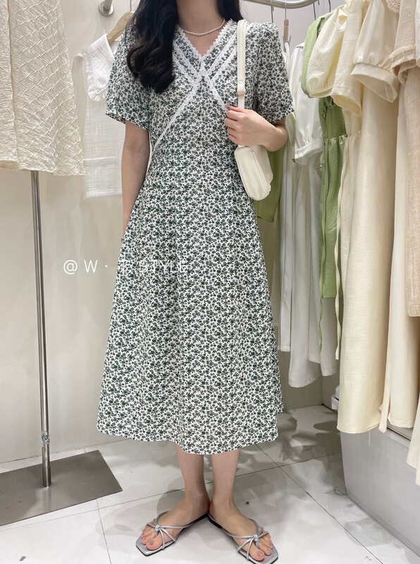 [wt] lady Lace Floral Dress 338\hbx