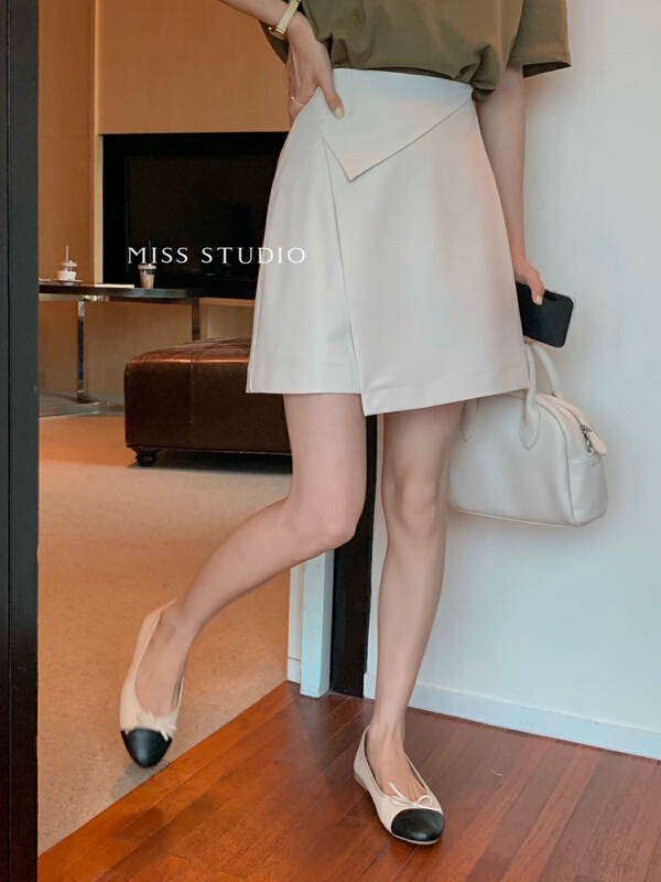 【 miss miss home 】 irregular small design skirt at the front y8833\zjy