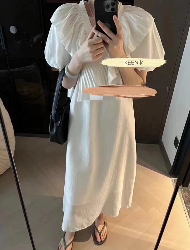 [keen k] large lapel loose dress l91\wtt
