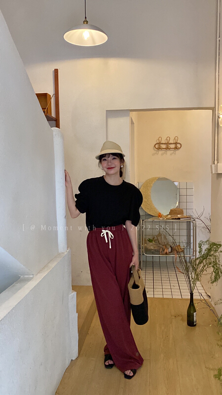 [event with you] solid color floor mop casual pants 2m150\lsw