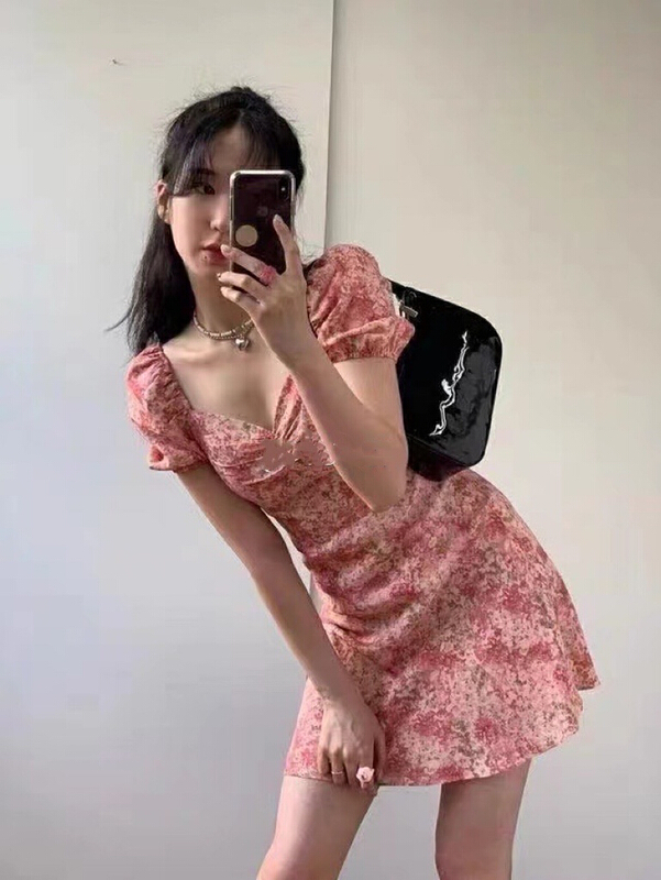 [MI] Korean slim floral dress 9786\pcz