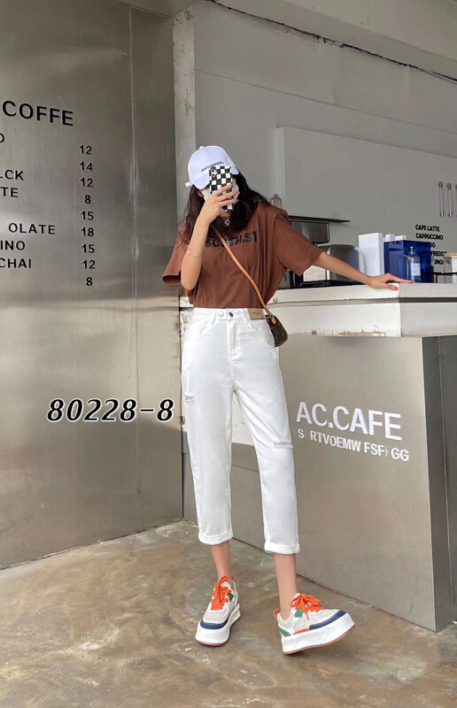 [Mina] Street trend hole design Harlan jeans 80228\lsw