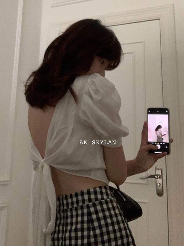 [A.K skylan] front and back small design back strap shirt 82661\zxl