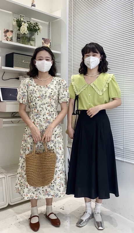 [c.hfeiyang] Korean Ladies' floral dress 6821\hbx