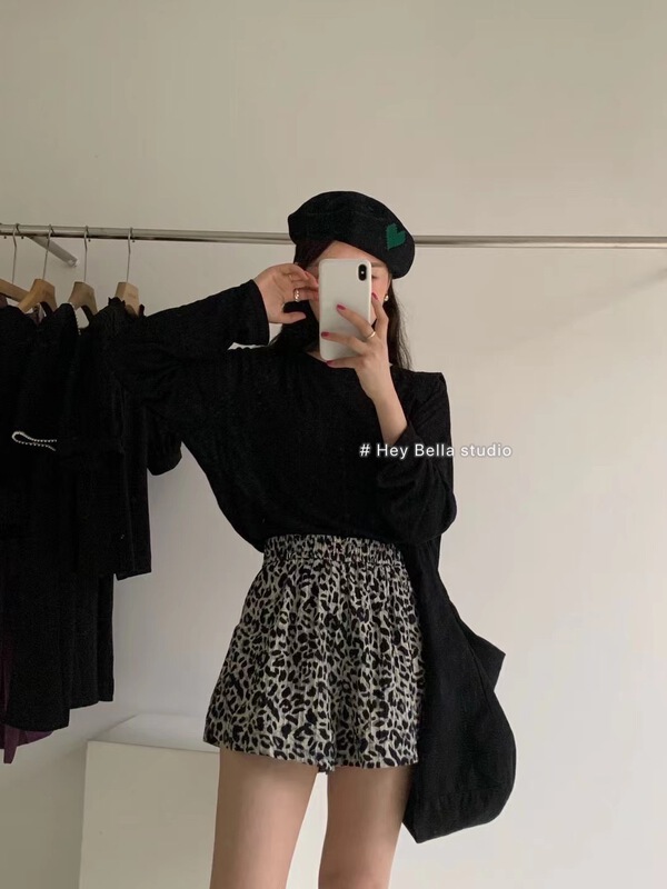 [hey Bella] leopard print comfortable fashion casual shorts (only pants) 1660\ll
