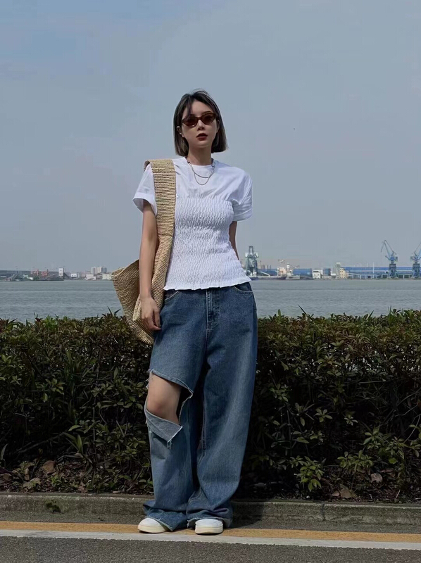 [K2 design] solid color pull slim short sleeve T-shirt t41\wtt