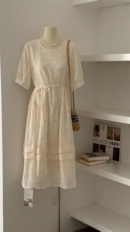 [xhm] gentle round neck dress ys1-2073\zjy