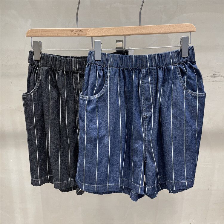 [fabric] loose and versatile striped jeans 862017\l
